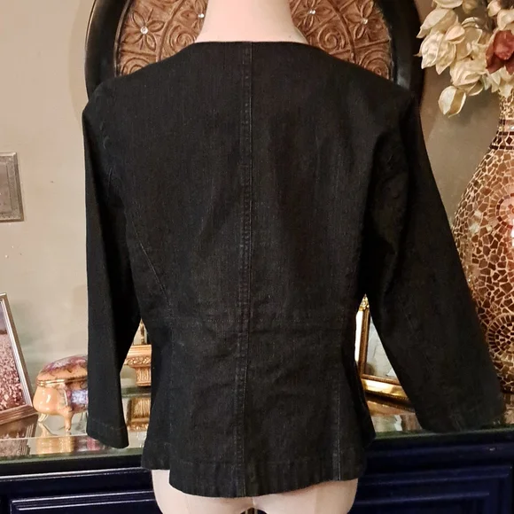 Ruby Rd. Rhinestone denim jacket - Picture 5 of 9